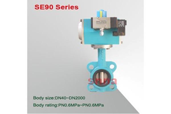 SE90中线对夹式衬胶蝶阀
